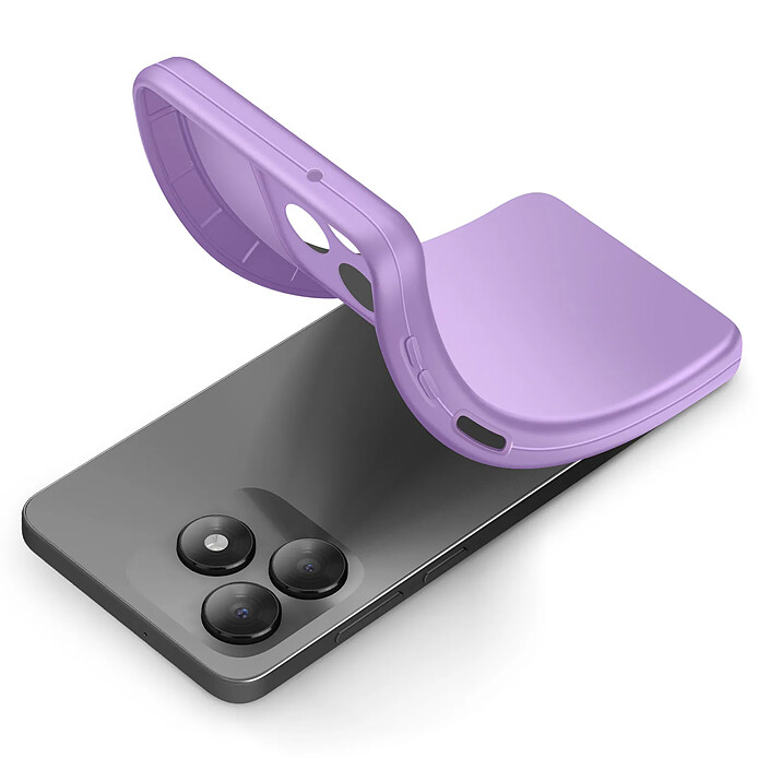 Avizar Coque pour Honor X5c Plus en Silicone Souple avec Renfort Bloc Caméra Violet pas cher