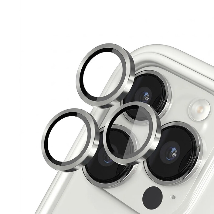 Rhinoshield Protection d'Objectif Caméra pour iPhone 13 Pro / 13 Pro Max Anti-Rayures Argent
