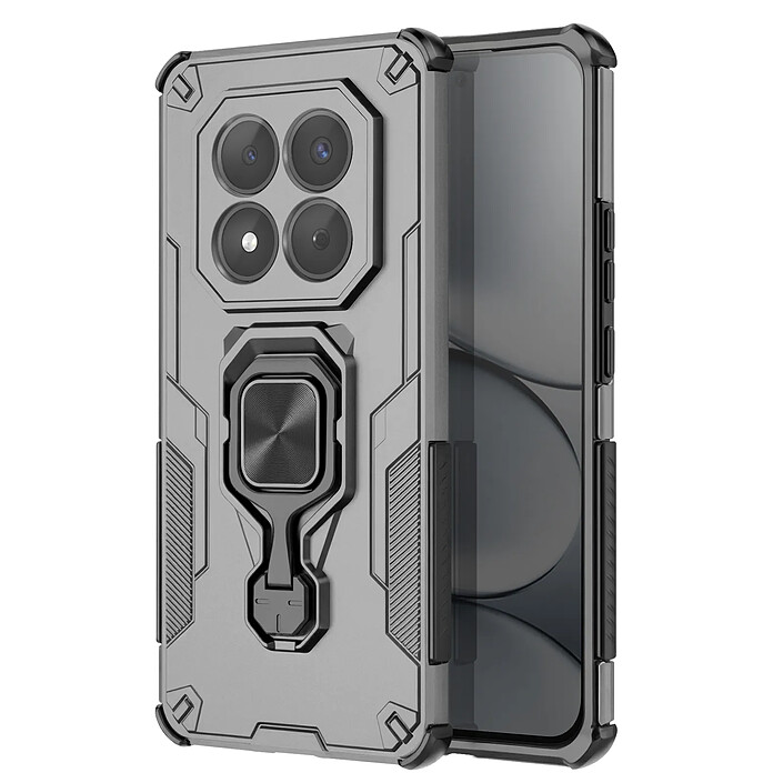 Avizar Coque pour Redmi Note 15 Pro 5G avec Anneau Rotatif et Fonction Support Gris