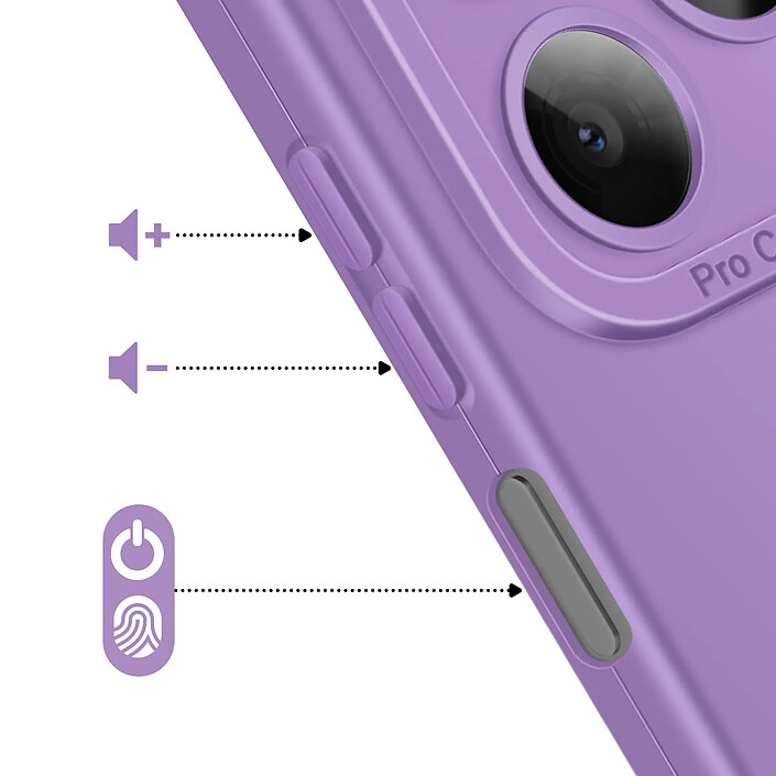 Acheter Avizar Coque pour Honor X5c Plus en Silicone Souple avec Renfort Bloc Caméra Violet