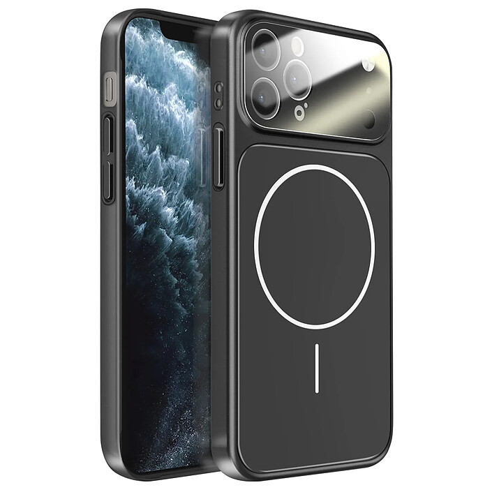 Avizar Coque pour iPhone 11 Pro Max Compatible MagSafe Finition AG Glass Mate Noir