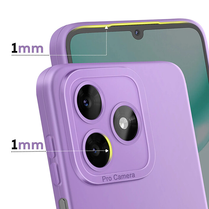 Avis Avizar Coque pour Honor X5c Plus en Silicone Souple avec Renfort Bloc Caméra Violet