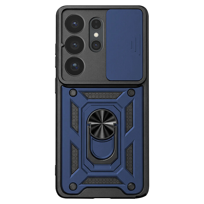 Mayaxess Coque pour Galaxy S26 Ultra avec Cache Caméra Coulissante et Bague Magnétique Bleu nuit