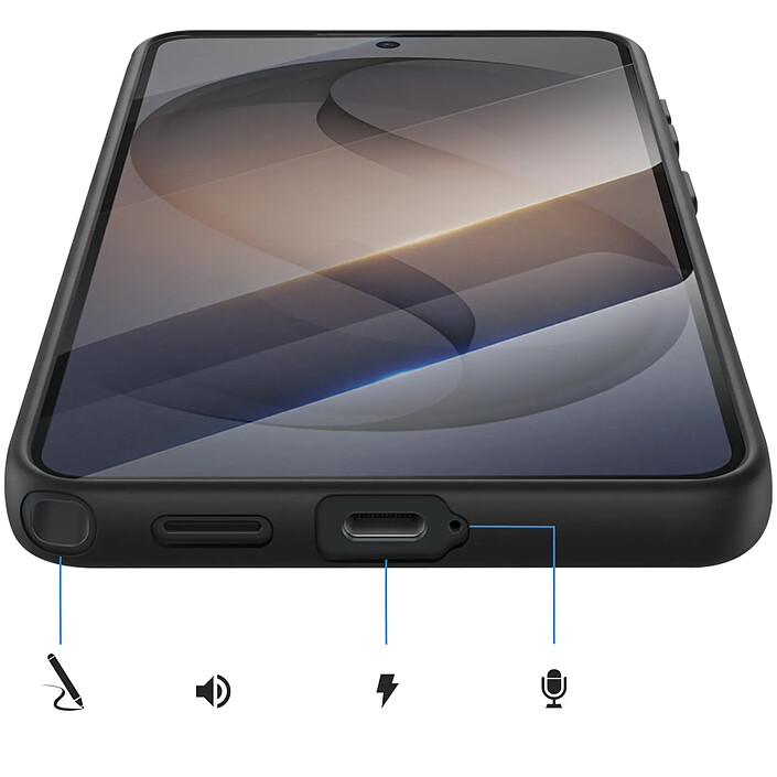 Acheter Avizar Coque pour Galaxy S26 Ultra en Silicone Souple Robuste Noir