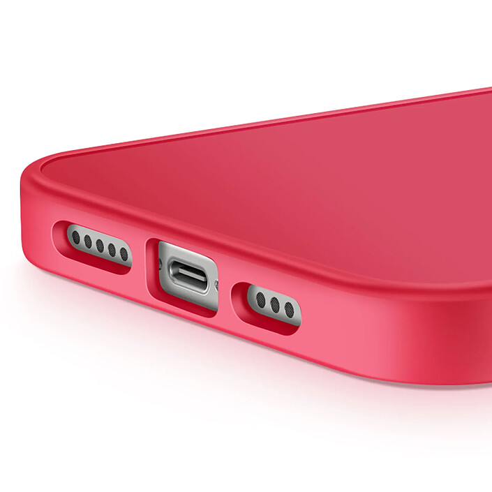 Acheter Avizar Coque pour iPhone 17e Finition Mat avec Contour Caméra Métallisé Rouge