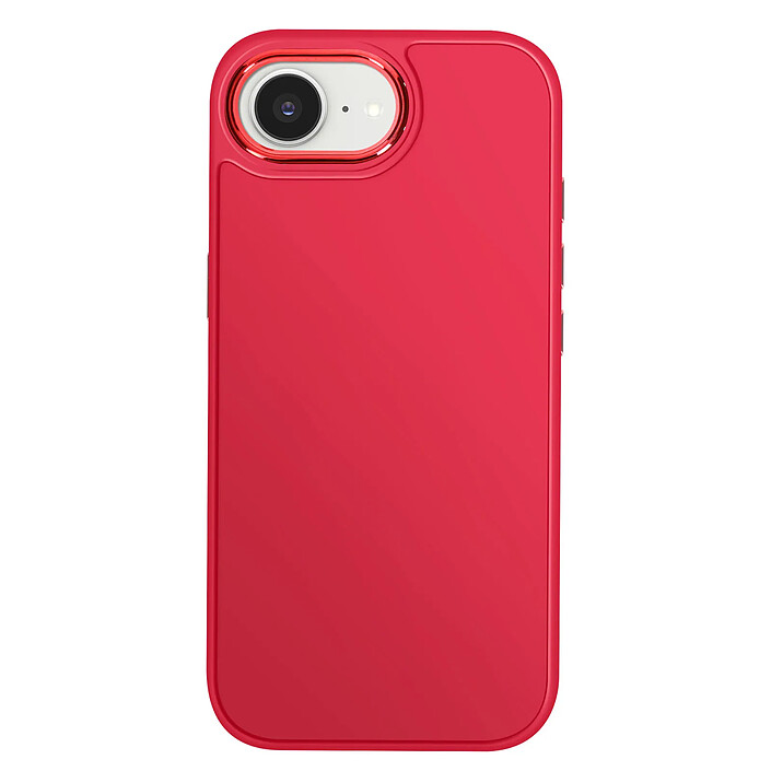 Avizar Coque pour iPhone 17e Finition Mat avec Contour Caméra Métallisé Rouge pas cher