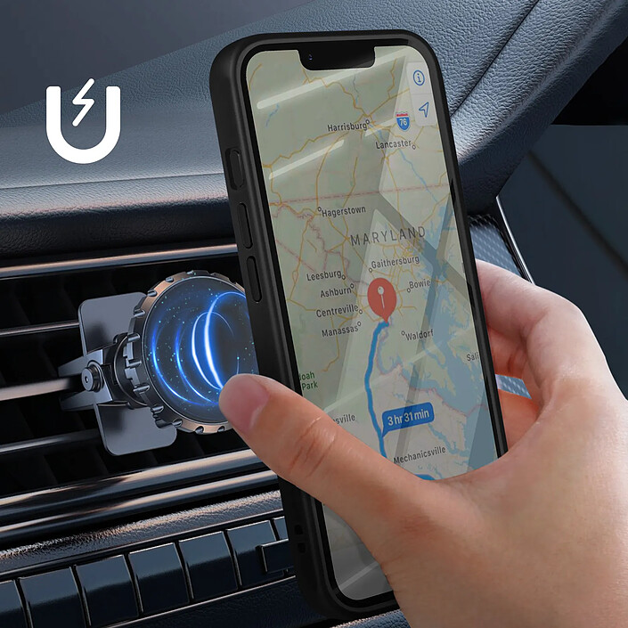 Avis Avizar Coque pour iPhone 17e avec Support Anneau et Fixation Magnétique Noir