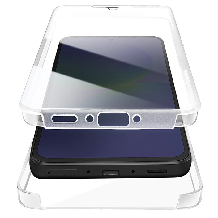 Avizar Coque Intégrale pour Galaxy A37 Protection 360° en Silicone Transparent