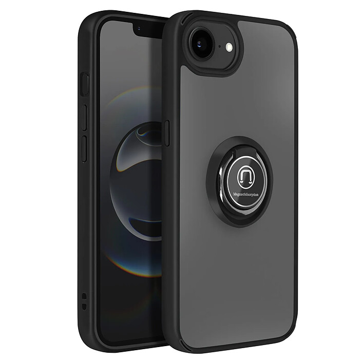 Avizar Coque pour iPhone 17e avec Support Anneau et Fixation Magnétique Noir