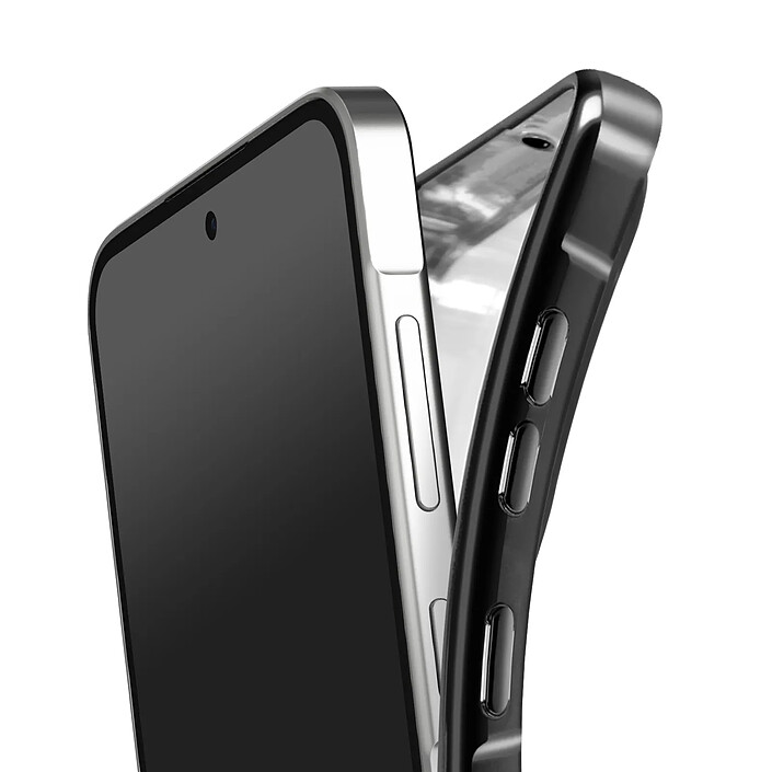 Avizar Coque pour Galaxy A37 Compatible MagSafe avec Contour Chromé Noir pas cher
