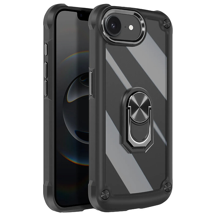 Avizar Coque pour iPhone 17e avec Coins Renforcés et Bague Magnétique Noir
