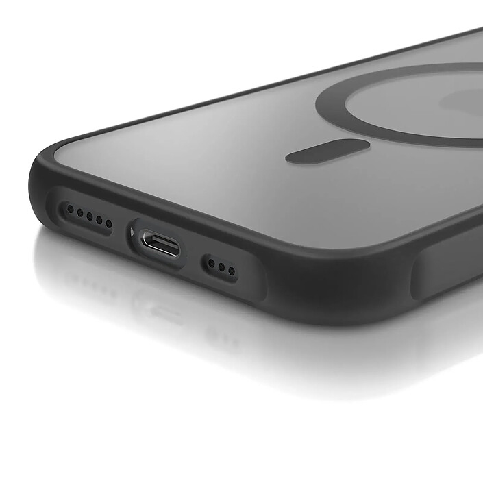 Avizar Coque pour iPhone 17e Compatible MagSafe Collection Frost Color Noir pas cher