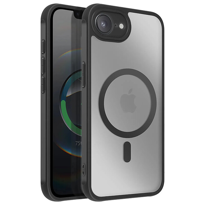 Avizar Coque pour iPhone 17e Compatible MagSafe Collection Frost Color Noir