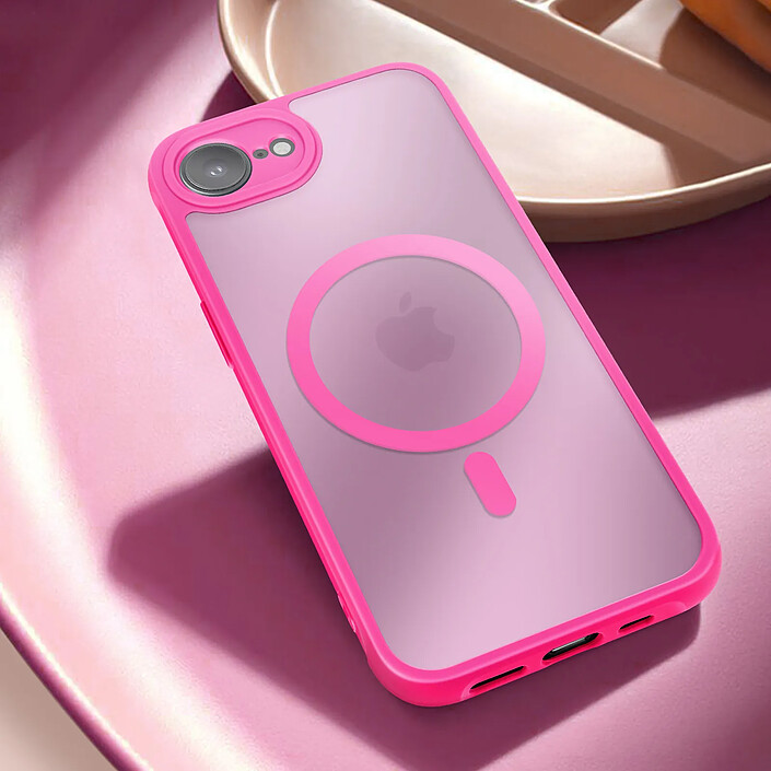Acheter Avizar Coque pour iPhone 17e Compatible MagSafe Collection Frost Color Fuchsia
