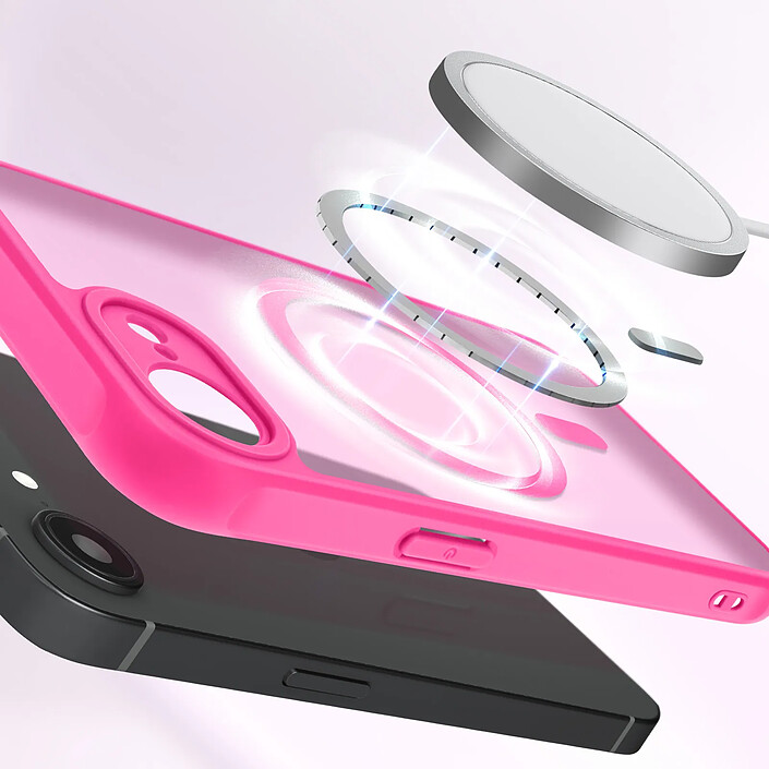 Avis Avizar Coque pour iPhone 17e Compatible MagSafe Collection Frost Color Fuchsia