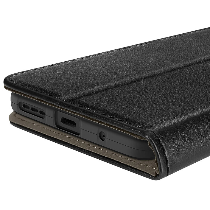 Mayaxess Étui Folio pour Moto G17 avec Porte-cartes et Fonction Support Vidéo Noir pas cher
