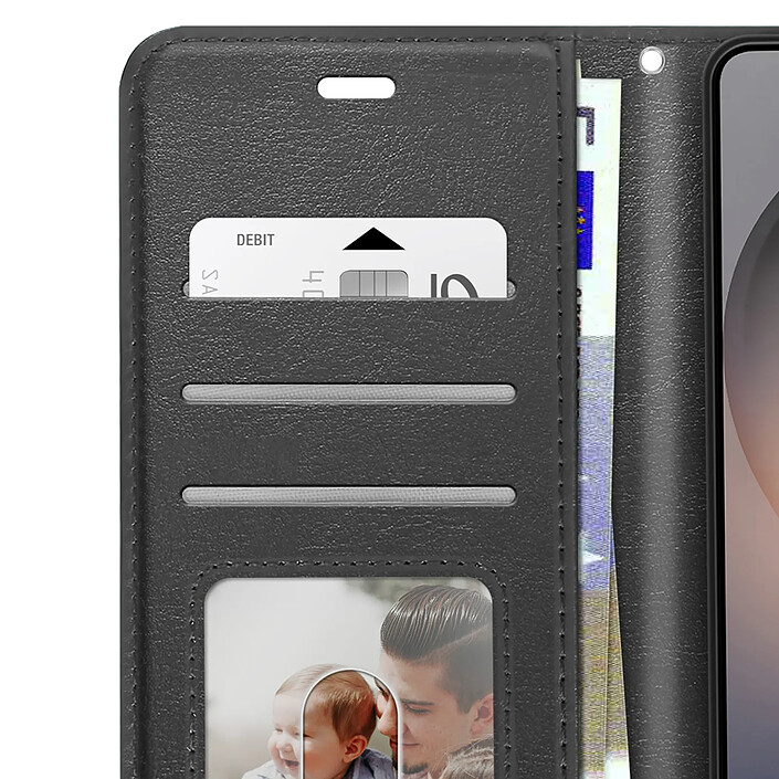 Mayaxess Étui Portefeuille pour Galaxy S26 avec Dragonne et Fonction Stand Noir pas cher