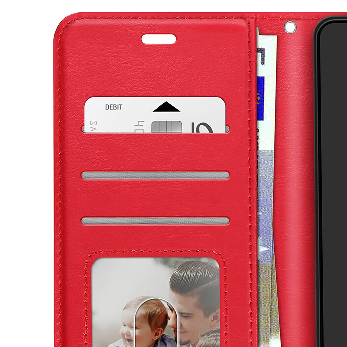 Mayaxess Étui Portefeuille pour Redmi Note 15 Pro 5G avec Dragonne et Fonction Stand Rouge pas cher