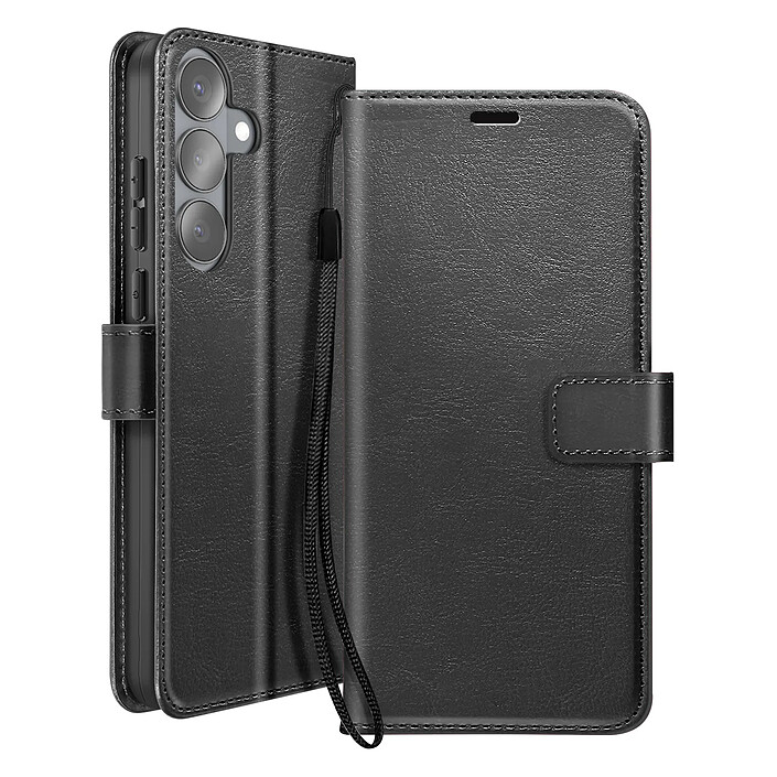 Mayaxess Étui Portefeuille pour Galaxy S26 avec Dragonne et Fonction Stand Noir