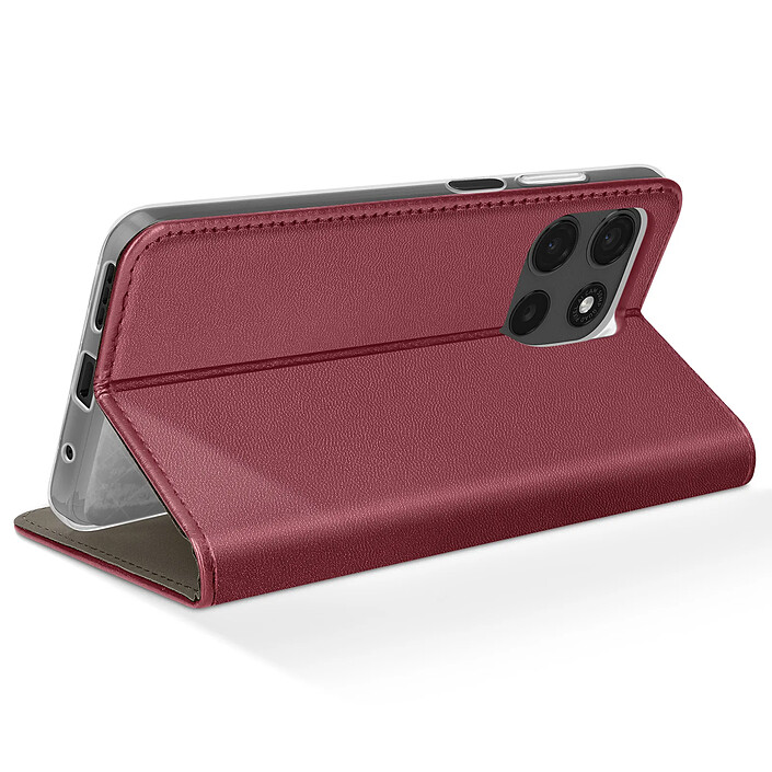 Avis Mayaxess Étui Folio pour Moto G17 avec Porte-cartes et Fonction Support Vidéo Bordeaux