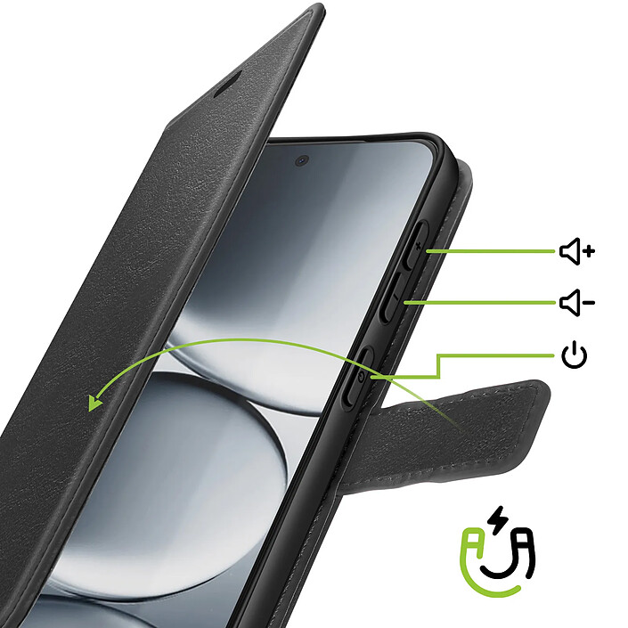 Avis Mayaxess Étui Portefeuille pour Redmi Note 15 Pro 5G avec Dragonne et Fonction Stand Noir