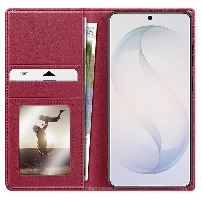 Mayaxess Étui Portefeuille 2 en 1 pour Galaxy S26 Ultra avec Coque Détachable Rouge pas cher