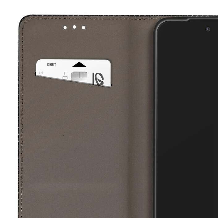 Avis Mayaxess Étui pour Moto G17 Effet Strié avec Porte-carte et Fonction Stand Noir