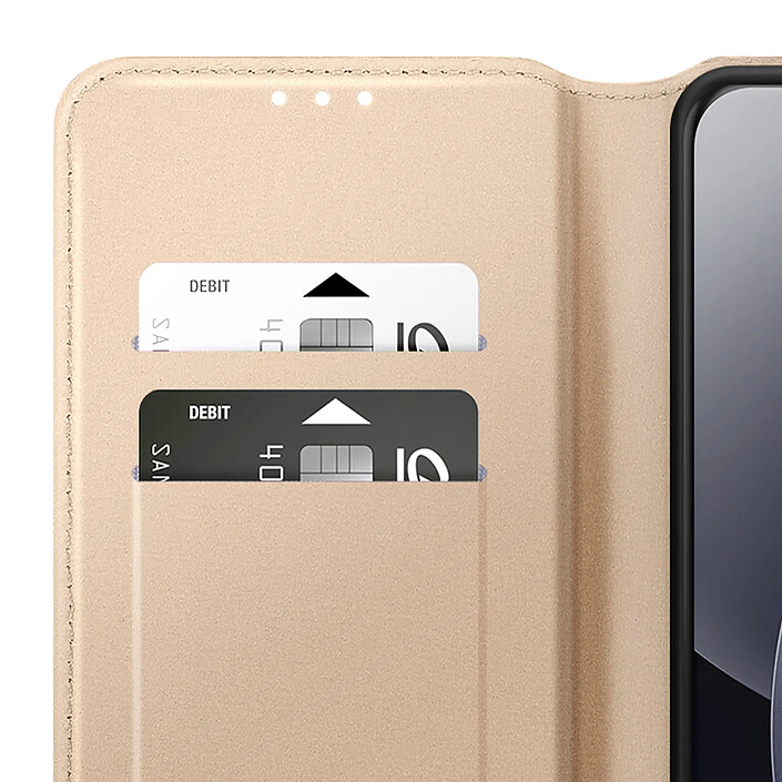 Avizar Étui Folio pour Redmi Note 15 Pro Plus 5G avec Porte-cartes et Fonction Support Dorée pas cher