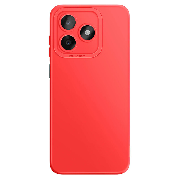 Avizar Coque pour Honor X5c Plus en Silicone Souple avec Renfort Bloc Caméra Rouge
