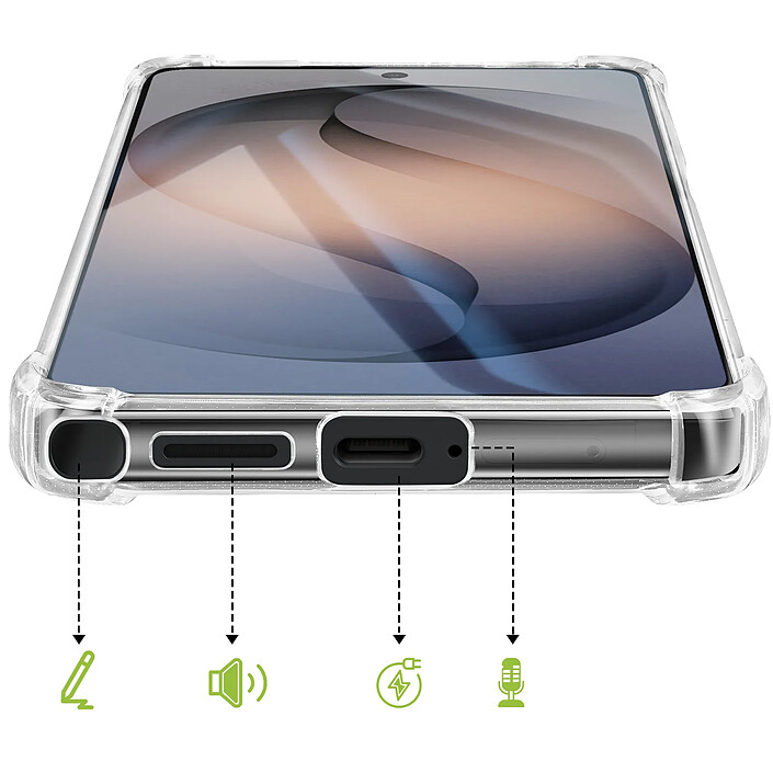 Mayaxess Coque pour Galaxy S26 Ultra en Silicone avec Coins Renforcés Antichocs Transparent pas cher