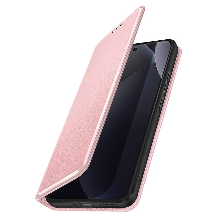 Avizar Étui Folio pour Redmi Note 15 Pro Plus 5G avec Porte-cartes et Fonction Support Rose champagne