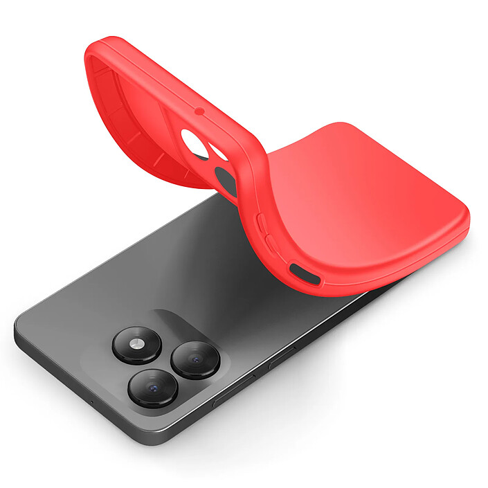 Avizar Coque pour Honor X5c Plus en Silicone Souple avec Renfort Bloc Caméra Rouge pas cher