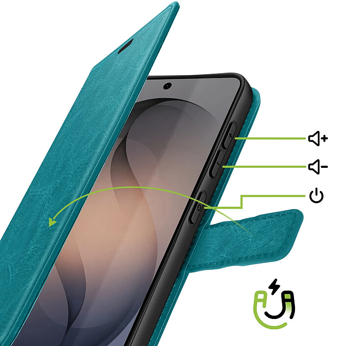 Avis Mayaxess Étui Portefeuille pour Galaxy S26 Ultra avec Dragonne et Fonction Stand Turquoise