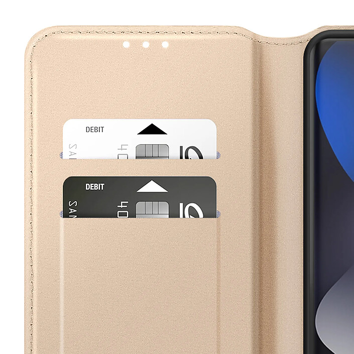 Avizar Étui Folio pour Redmi Note 15 5G / 4G avec Porte-cartes et Fonction Support Dorée pas cher