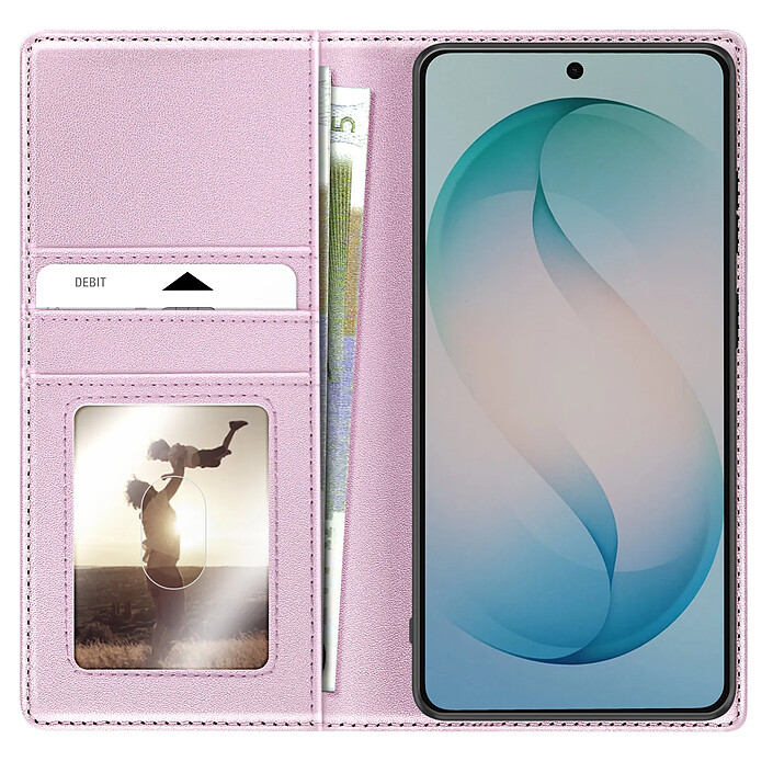 Mayaxess Étui Portefeuille 2 en 1 pour Galaxy S26 avec Coque Détachable Rose champagne pas cher