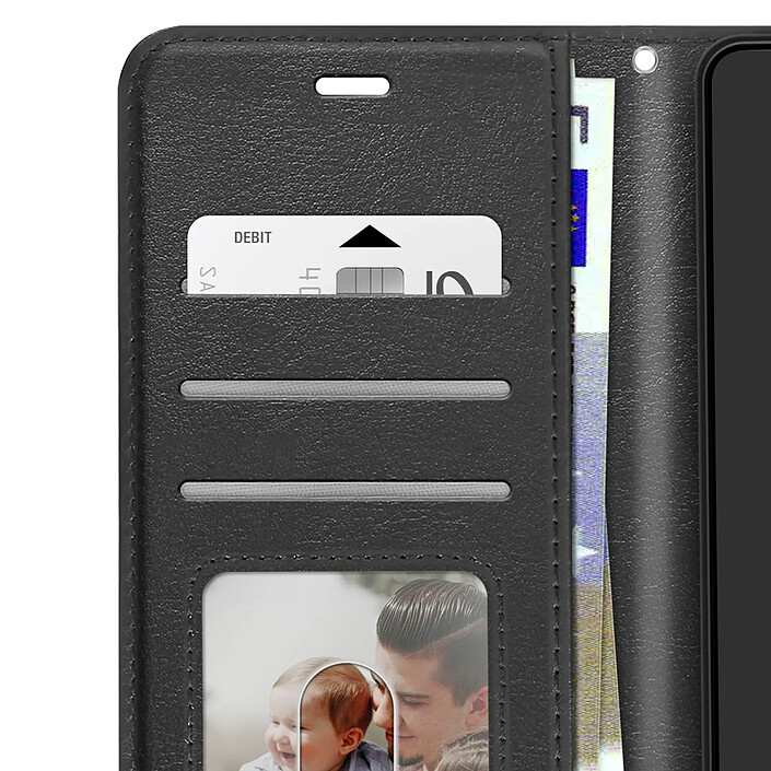 Mayaxess Étui Portefeuille pour Galaxy S25 FE avec Dragonne et Fonction Stand Noir pas cher
