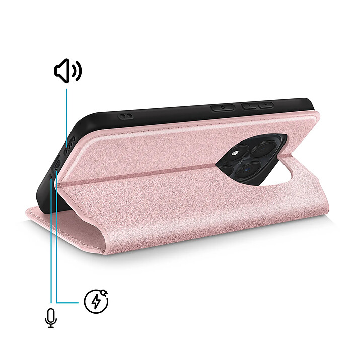 Acheter Avizar Étui Folio pour Redmi Note 15 Pro 5G avec Porte-cartes et Fonction Support Rose