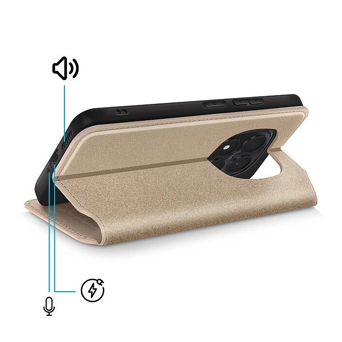 Acheter Avizar Étui Folio pour Redmi Note 15 Pro 5G avec Porte-cartes et Fonction Support Dorée