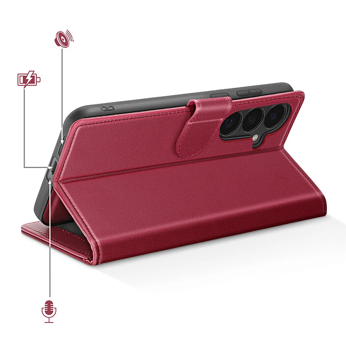 Avis Mayaxess Étui Portefeuille 2 en 1 pour Galaxy S26 avec Coque Détachable Rouge