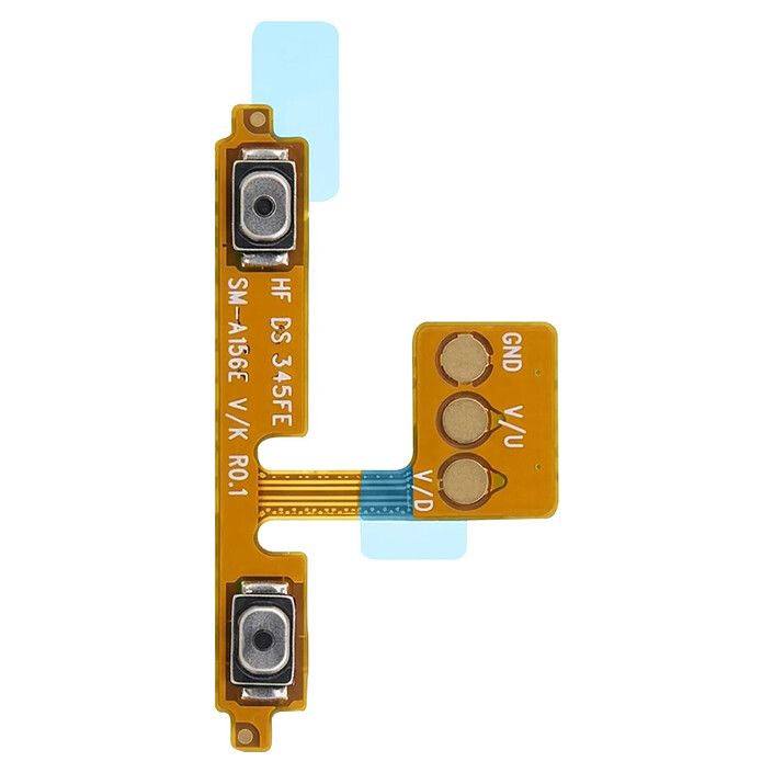 Samsung Nappe Bouton Volume de Remplacement pour Galaxy A15 / M15 5G Service Pack Dorée