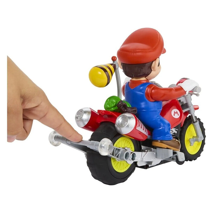 Super Mario Galaxy, le film - véhicule radiocommandé Hot Wheels Mario Wheelie Motocross pas cher