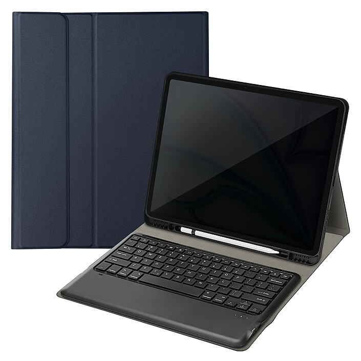 Mayaxess Étui Clavier QWERTY pour iPad Air 13 M4 2026 Détachable avec Support Bleu nuit