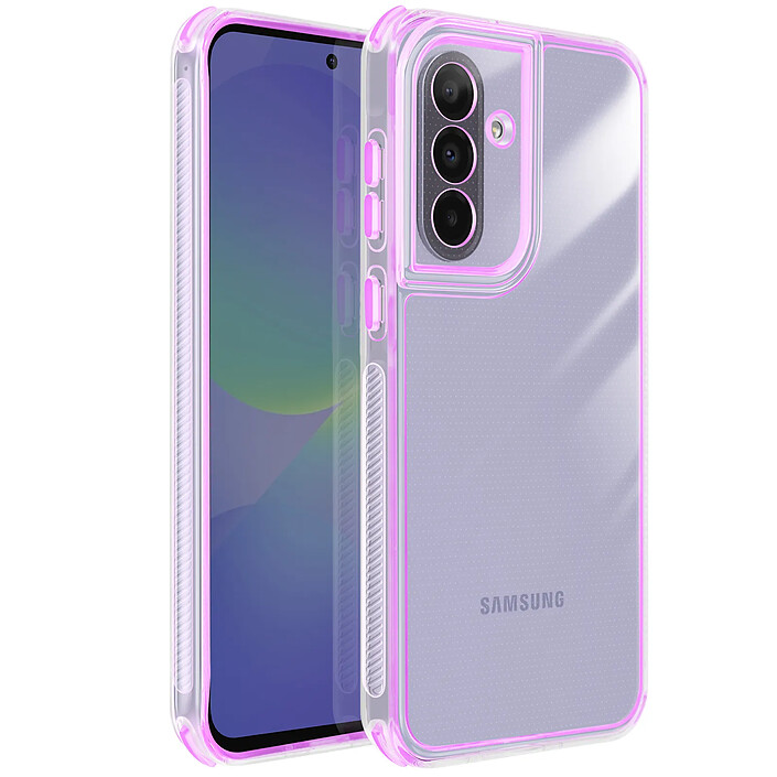 Avizar Coque pour Galaxy A37 Renforcée Conception Bi-Matière Texturé Antidérapants Violet