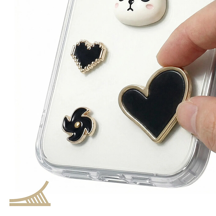 Acheter Zanaé Stickers 3D Relief pour Smartphone et Coque Pearl Panda Motifs Décoratifs Dorée