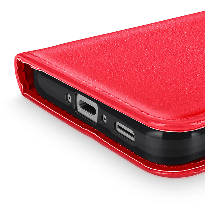 Mayaxess Étui Portefeuille pour Galaxy A37 avec Dragonne et Fonction Stand Rouge pas cher