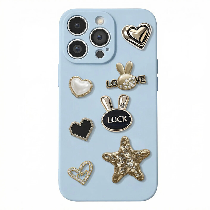 Avis Zanaé Stickers 3D Relief pour Smartphone et Coque Pearl Bunny Motifs Décoratifs Dorée