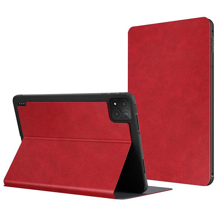 Avizar Étui Folio pour Xiaomi Pad 8 / Pad 8 Pro Effet Cuir avec Support Intégré Rouge