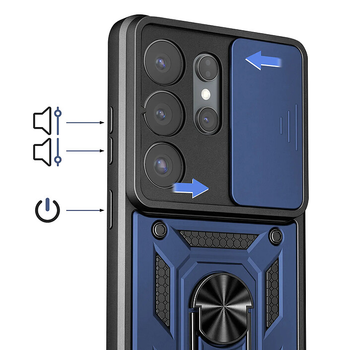 Acheter Avizar Coque pour Galaxy S26 Ultra avec Bague Support et Cache Caméra Coulissant