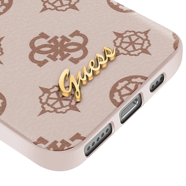 Acheter Guess Coque MagSafe pour iPhone 17e Série Peony Script Logo Antichoc Marron clair