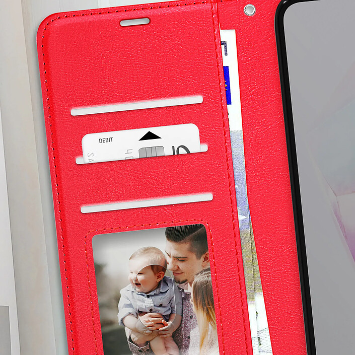 Avis Mayaxess Étui Portefeuille pour Galaxy A37 avec Dragonne et Fonction Stand Rouge